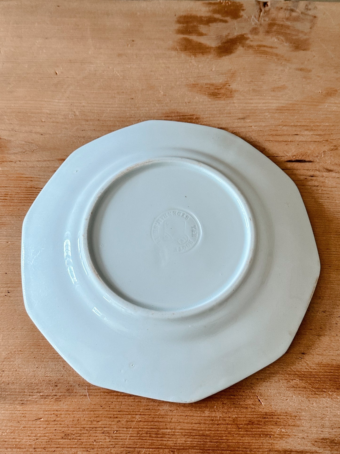 Stack of Five Ironstone Dessert Plates