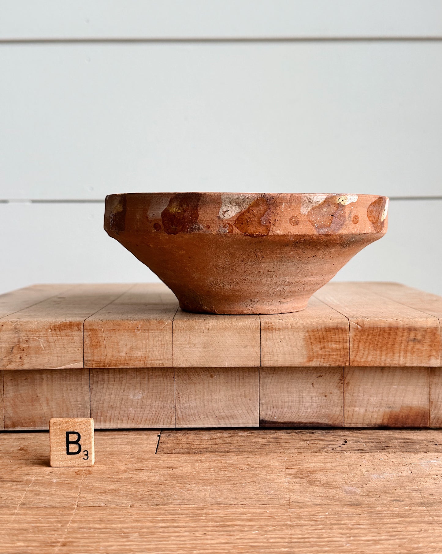 Vintage Hand Painted Clay Bowls