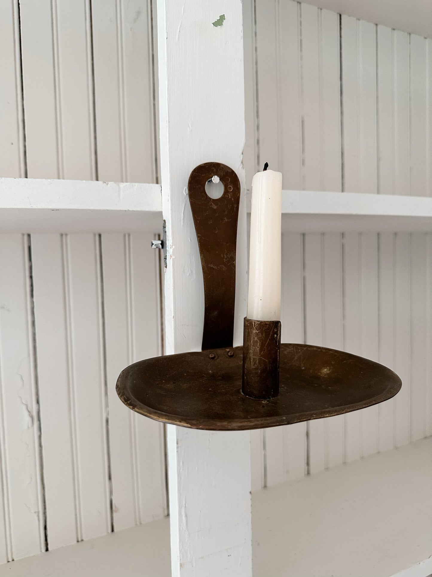 Vintage Brass Hanging Candle Holder