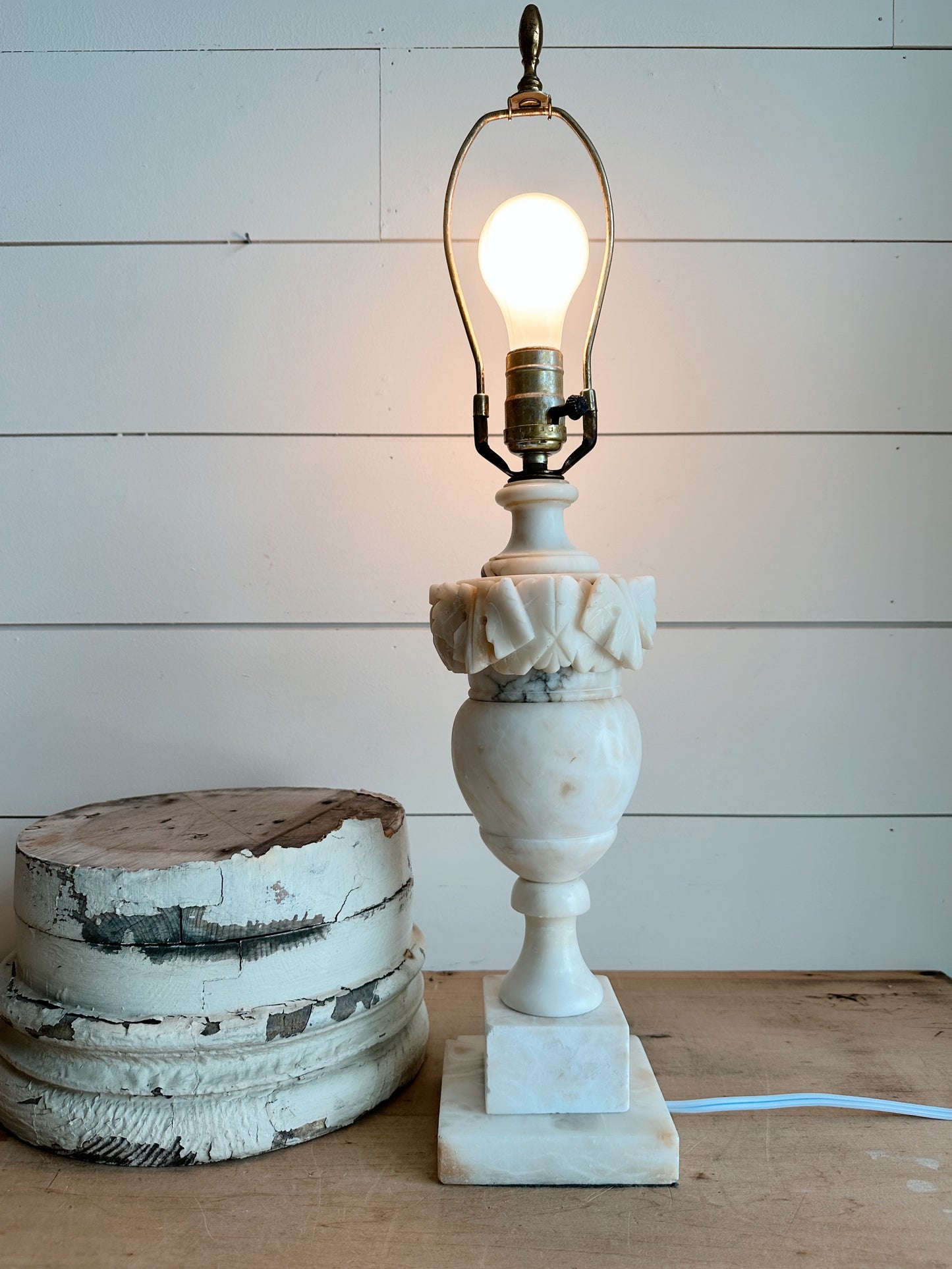 Vintage Alabaster Lamp