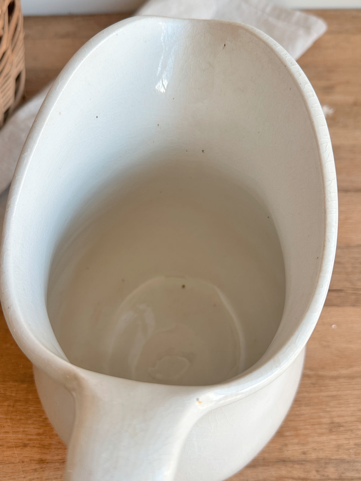 Antique American W.C. Co Ironstone Pitcher