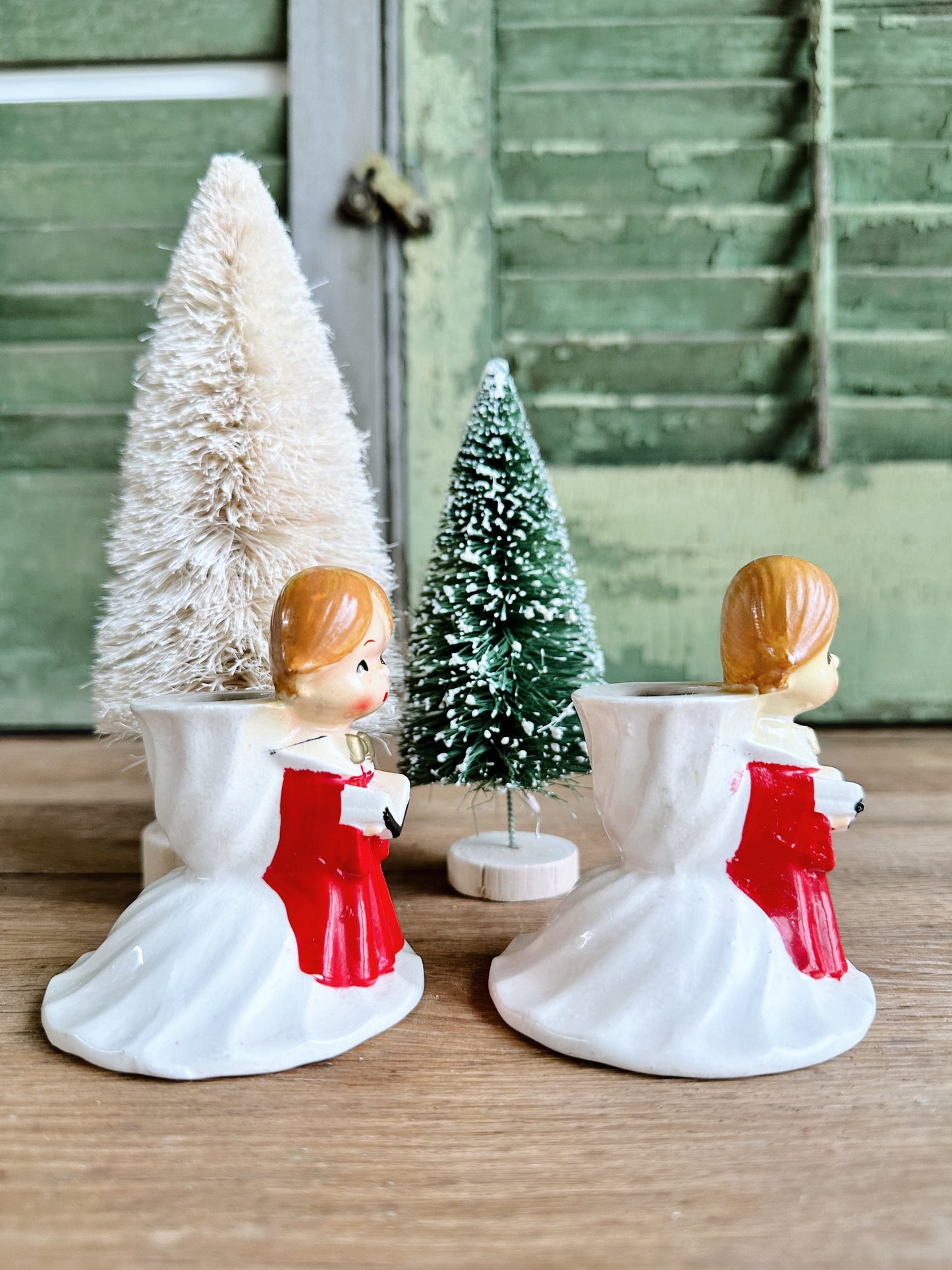 Pair of Vintage Brinn’s Choir Girl Candle Holders