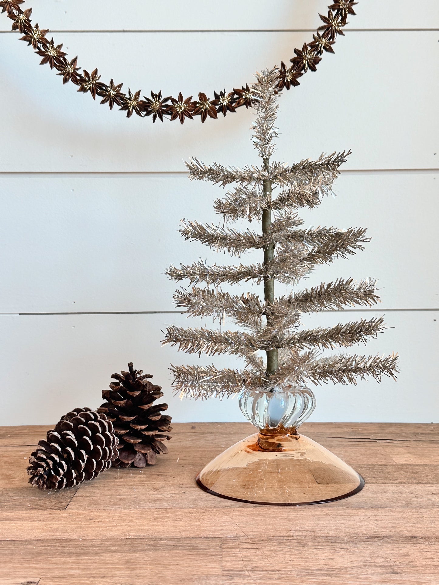 Vintage Glass Tinsel Tree