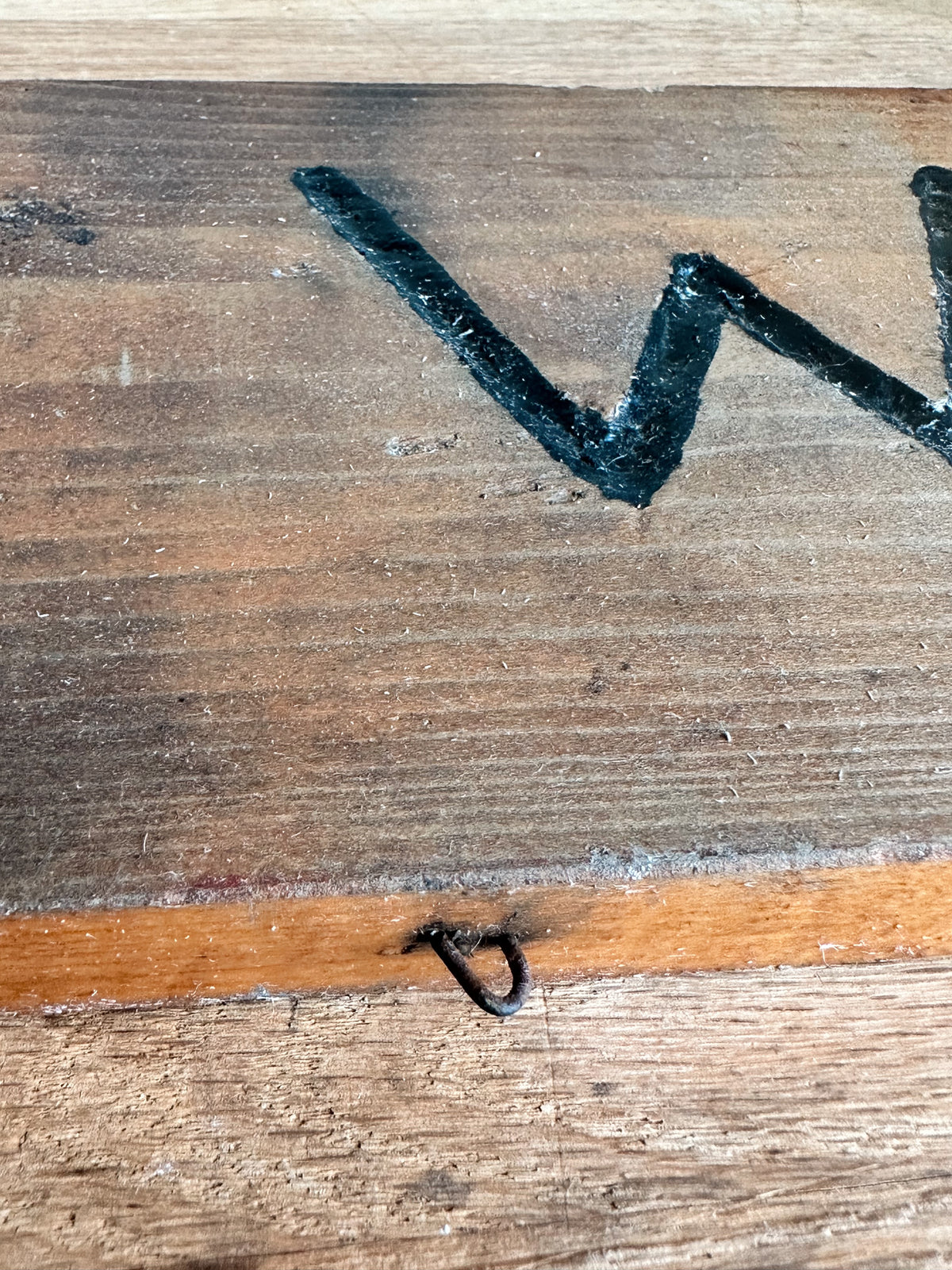 Vintage Two Sided Straw Sign
