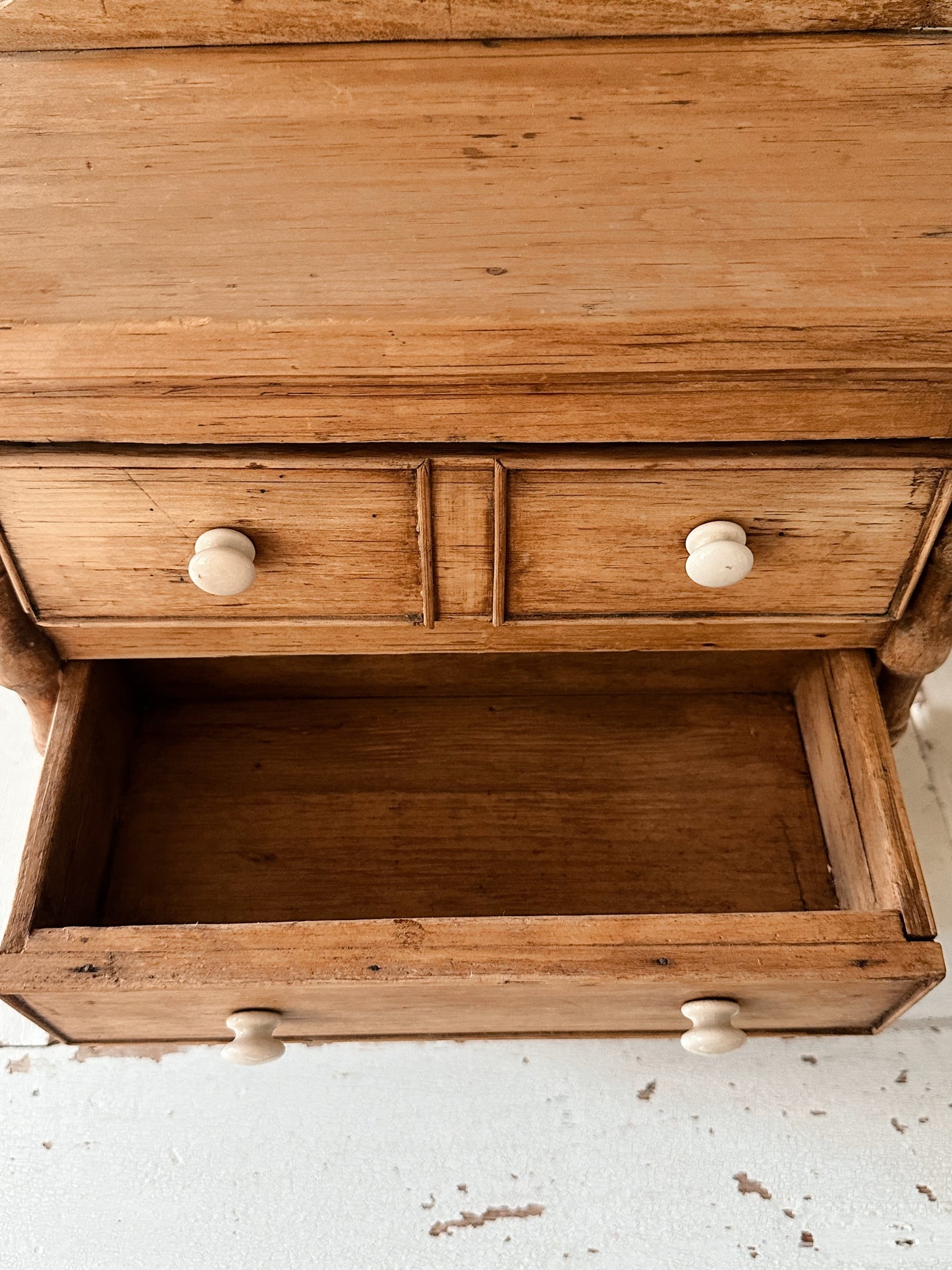 Antique Tabletop Size Pine Dresser