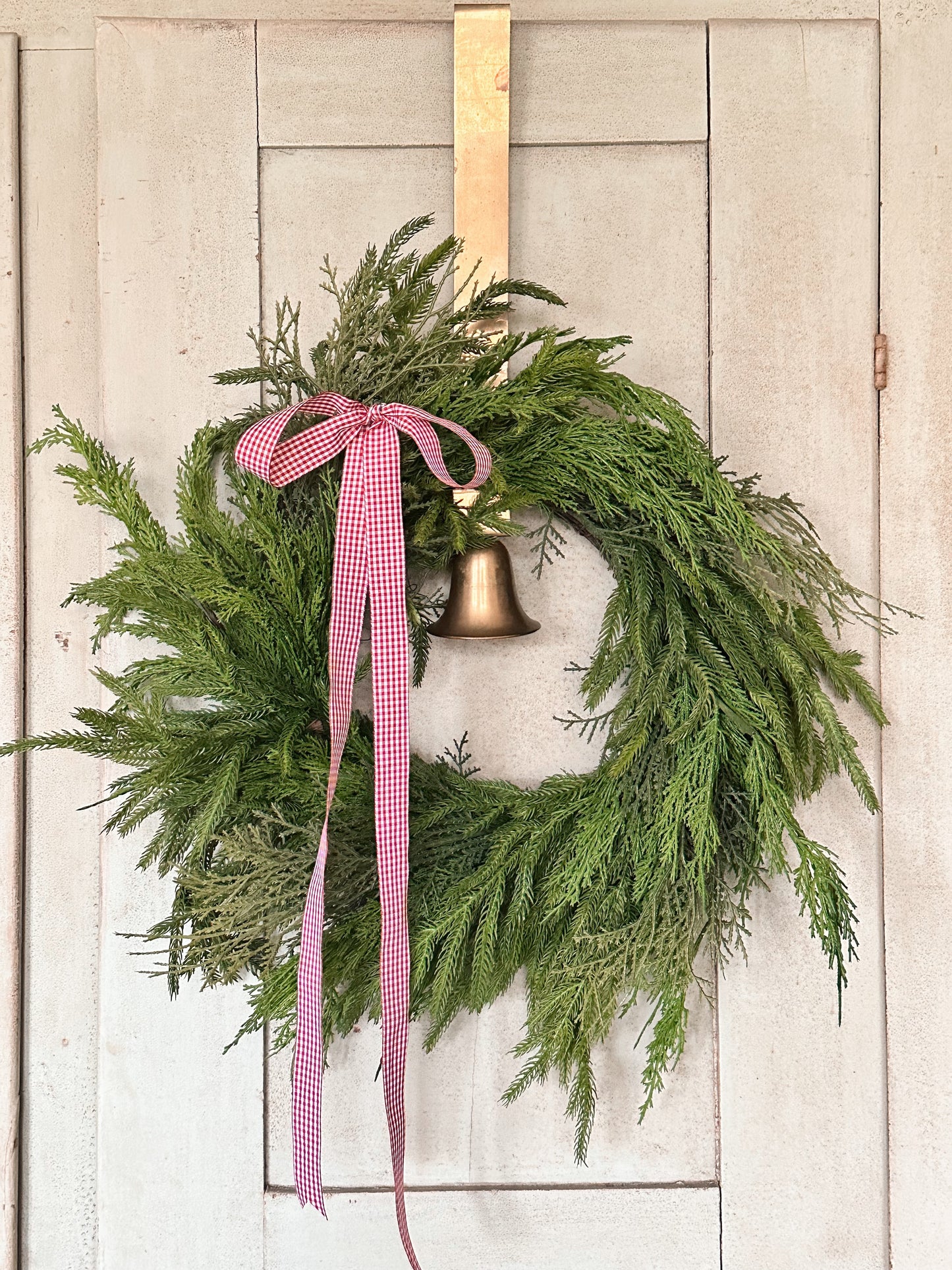 Vintage Brass Bell Wreath Hanger