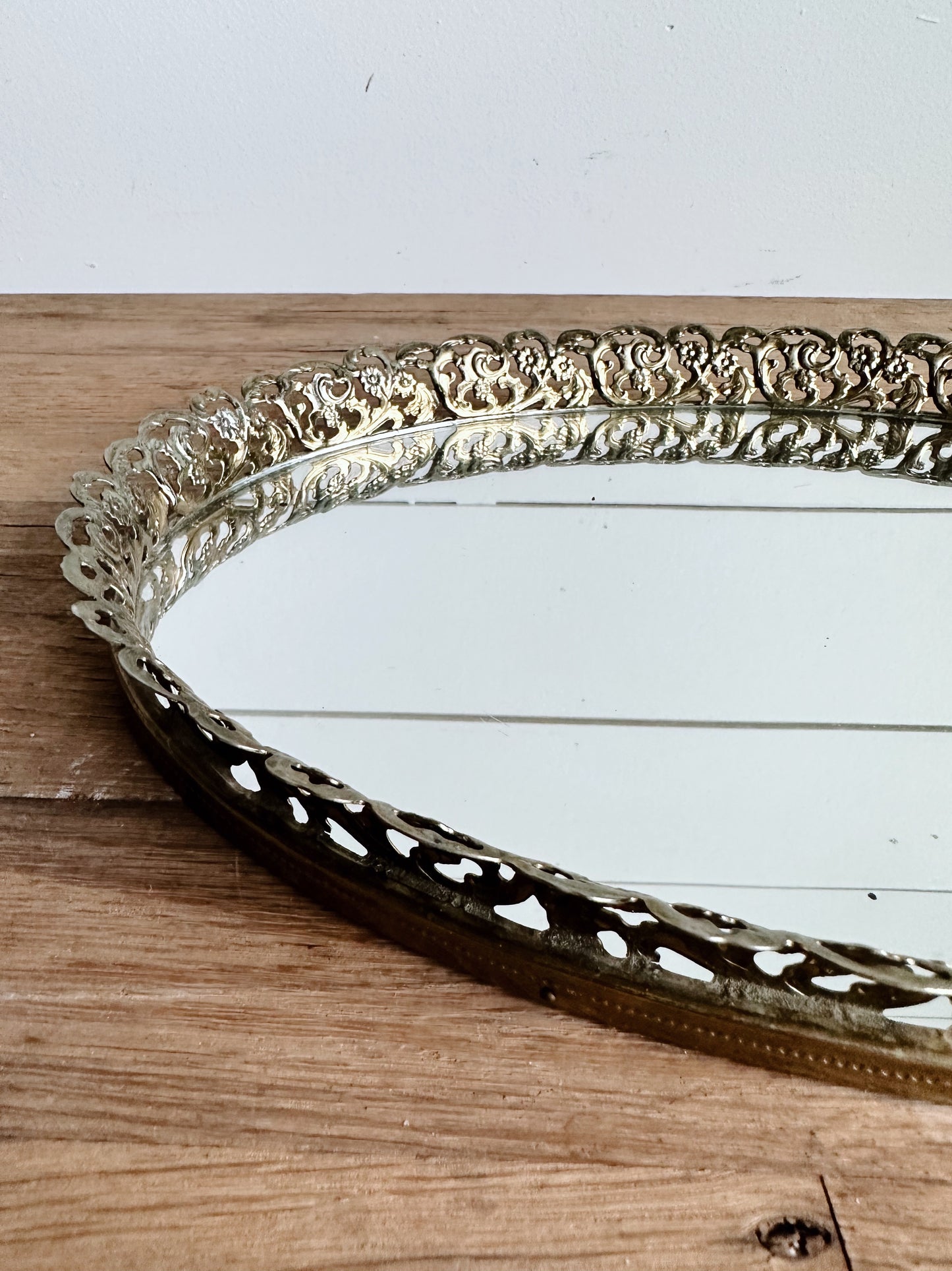 Beautiful Vintage Mirror Vanity Tray