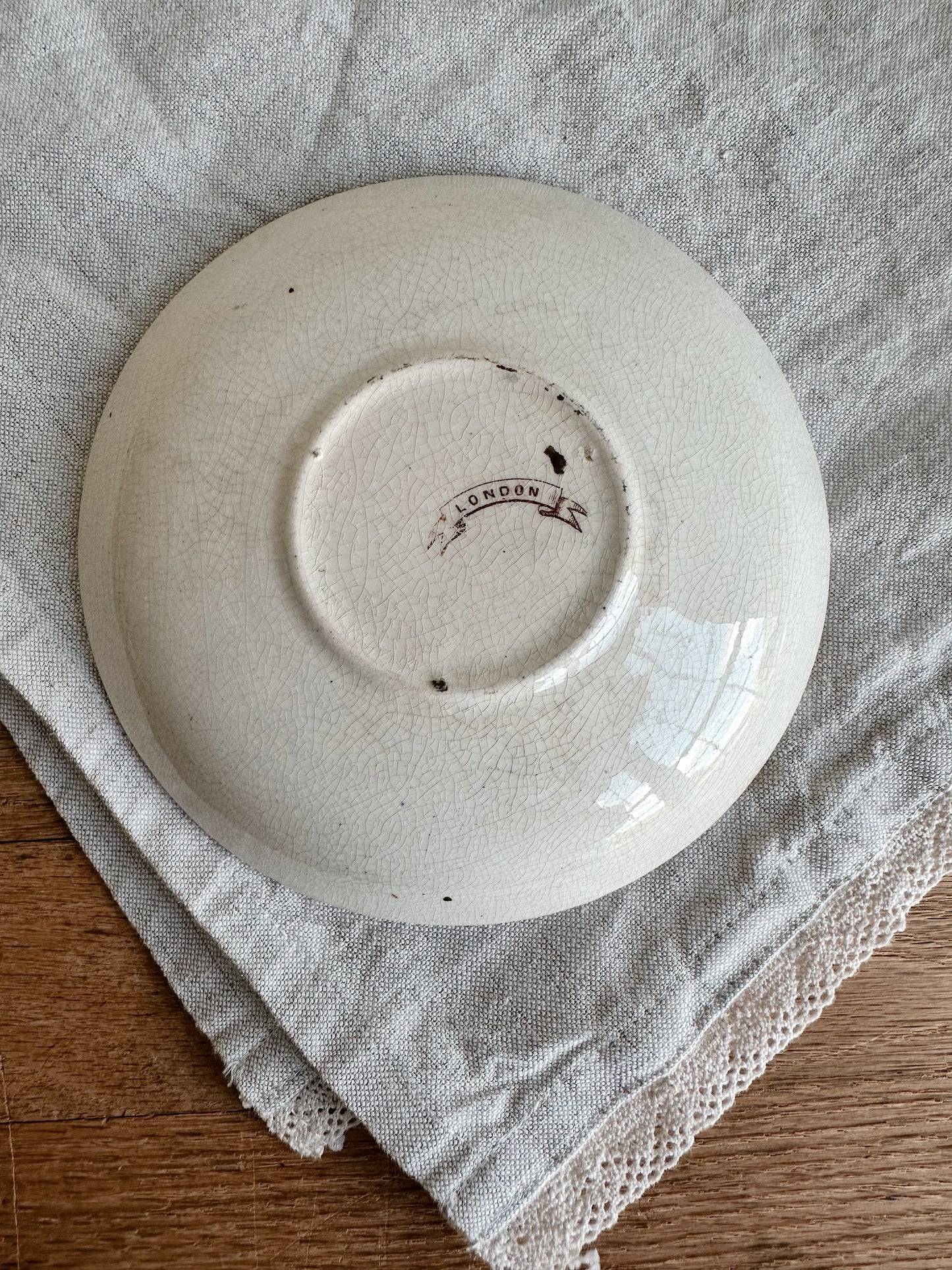 Beautifully Unique Antique Ironstone Dish, London