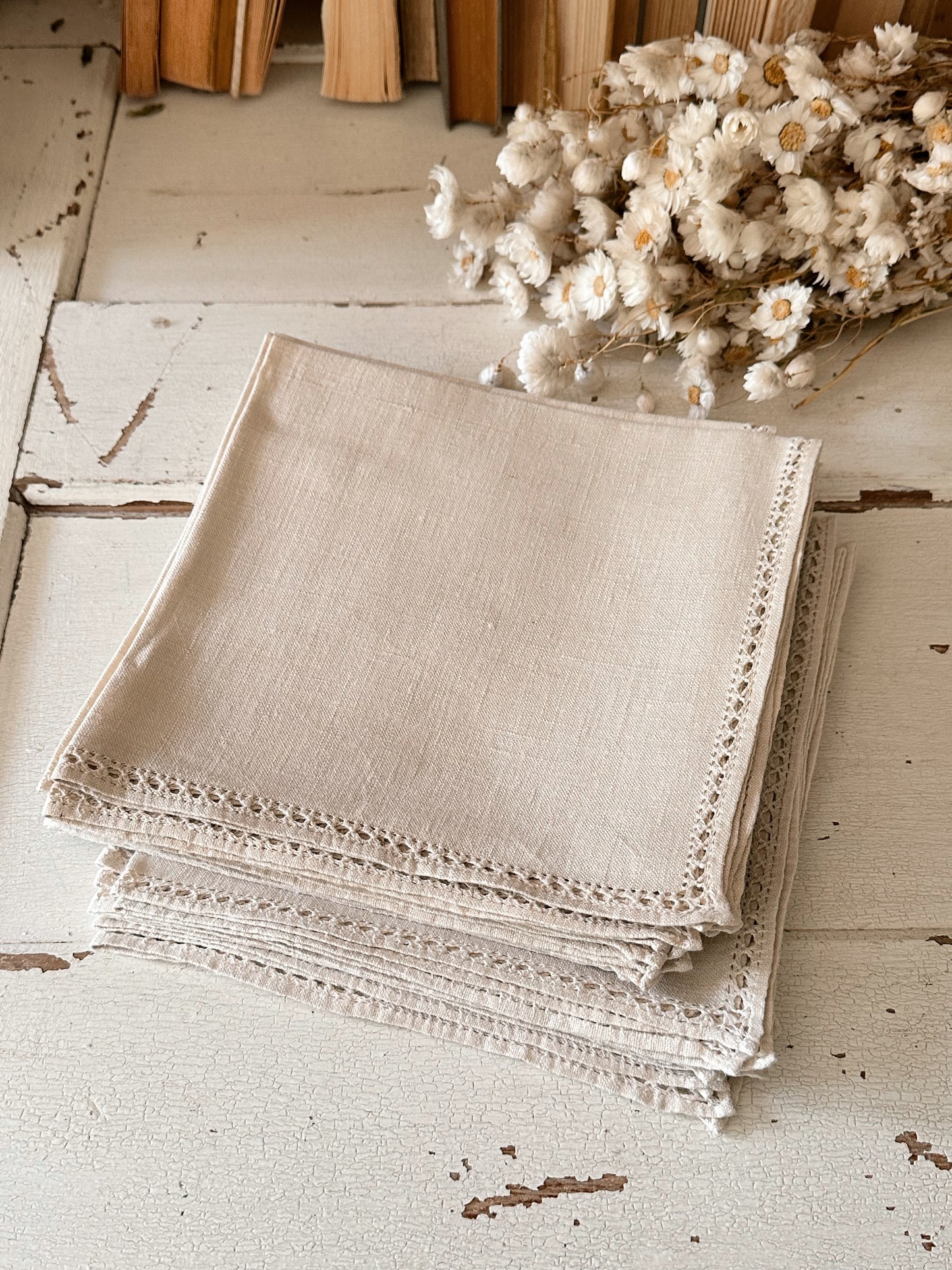 Set of 12 Vintage Irish Linen Napkins