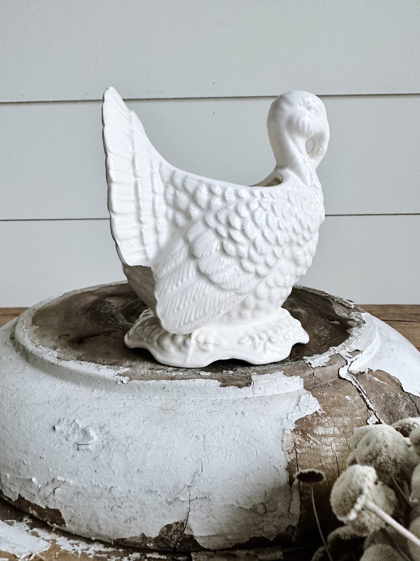 Sweet Little Vintage Turkey Planter