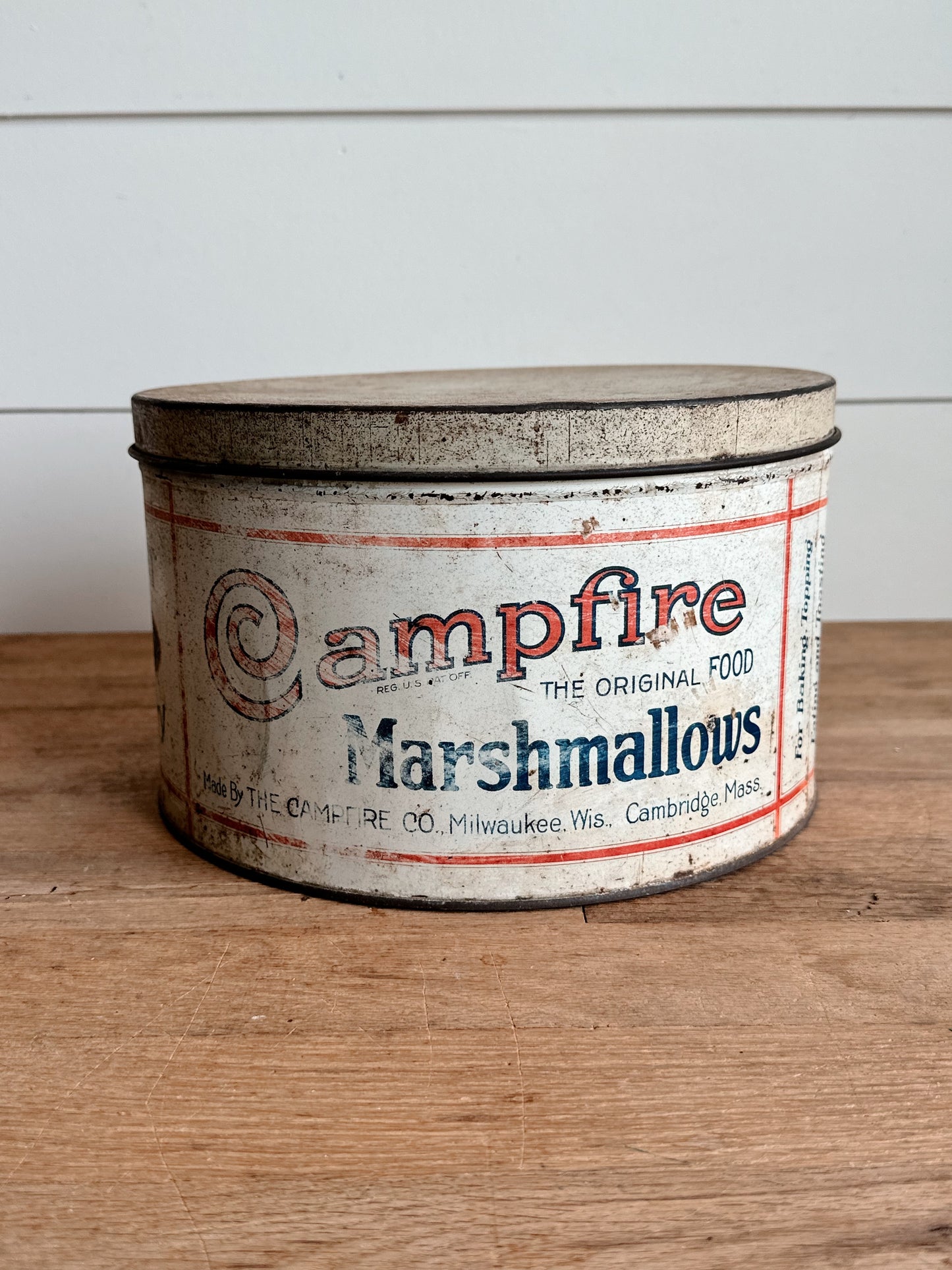 Vintage Campfire Marshmallow Tin
