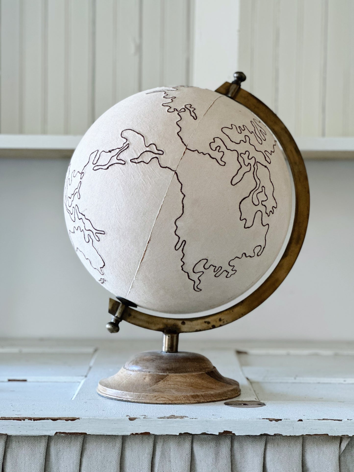 Beautiful Vintage Canvas Globe