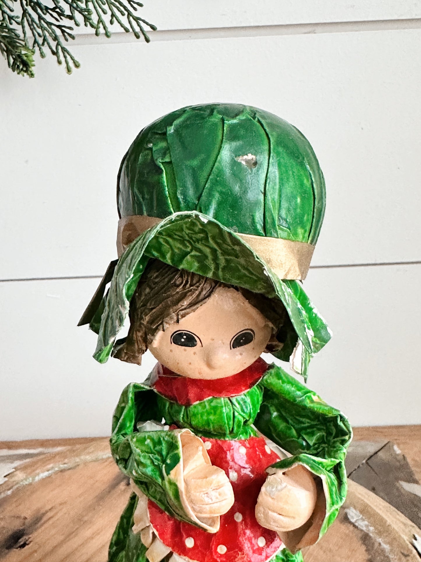 Vintage Paper Mache Girl