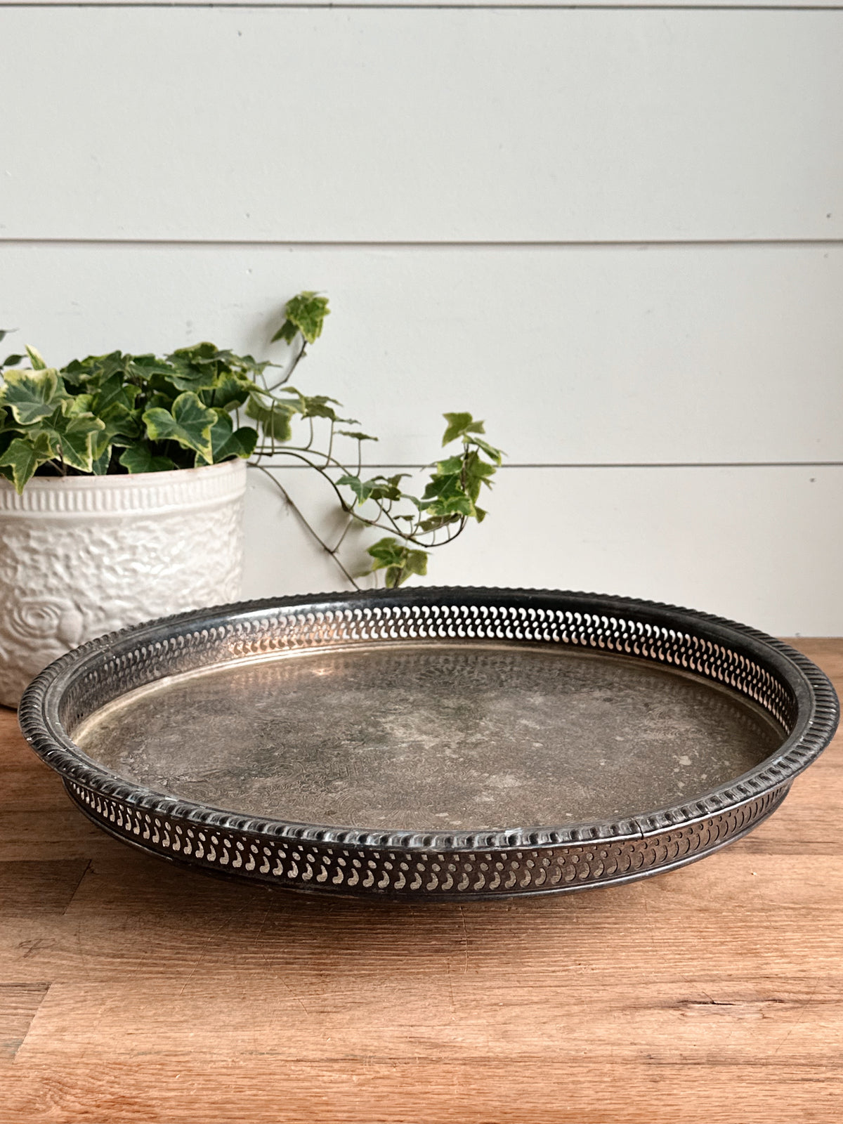 Vintage Silver Plate Lazy Susan