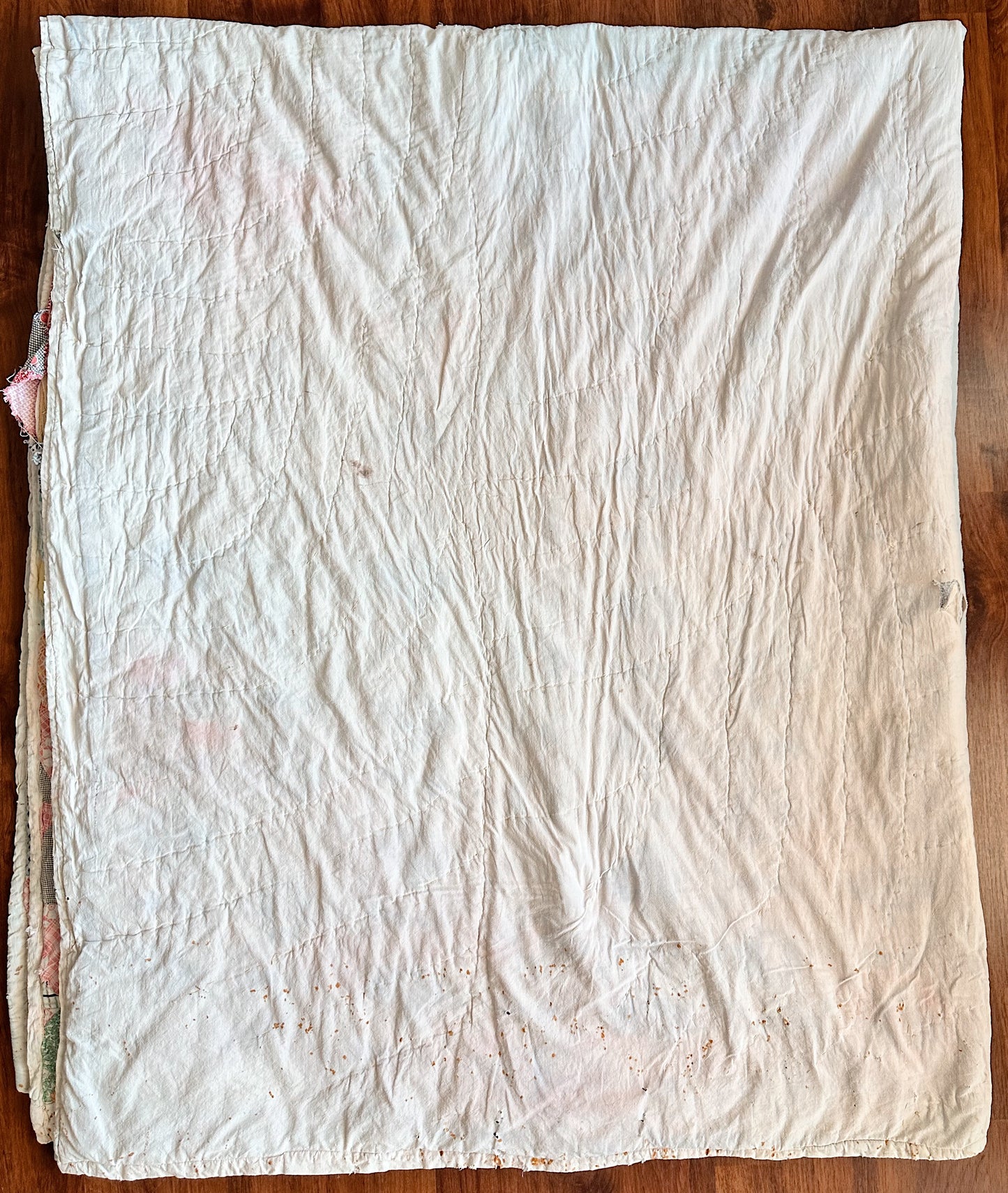 Vintage Hand Stitched Cotton Star & Crazy Scrap Quilt