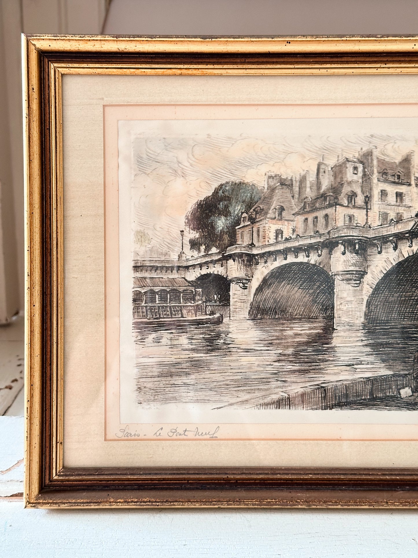 Vintage Paris Drawing (signed)