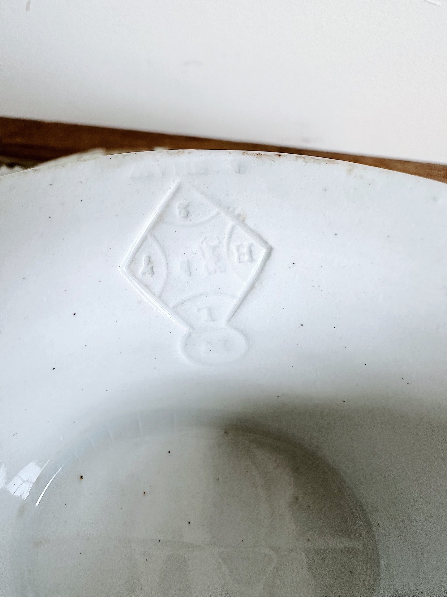 Antique Ironstone Footed Dish