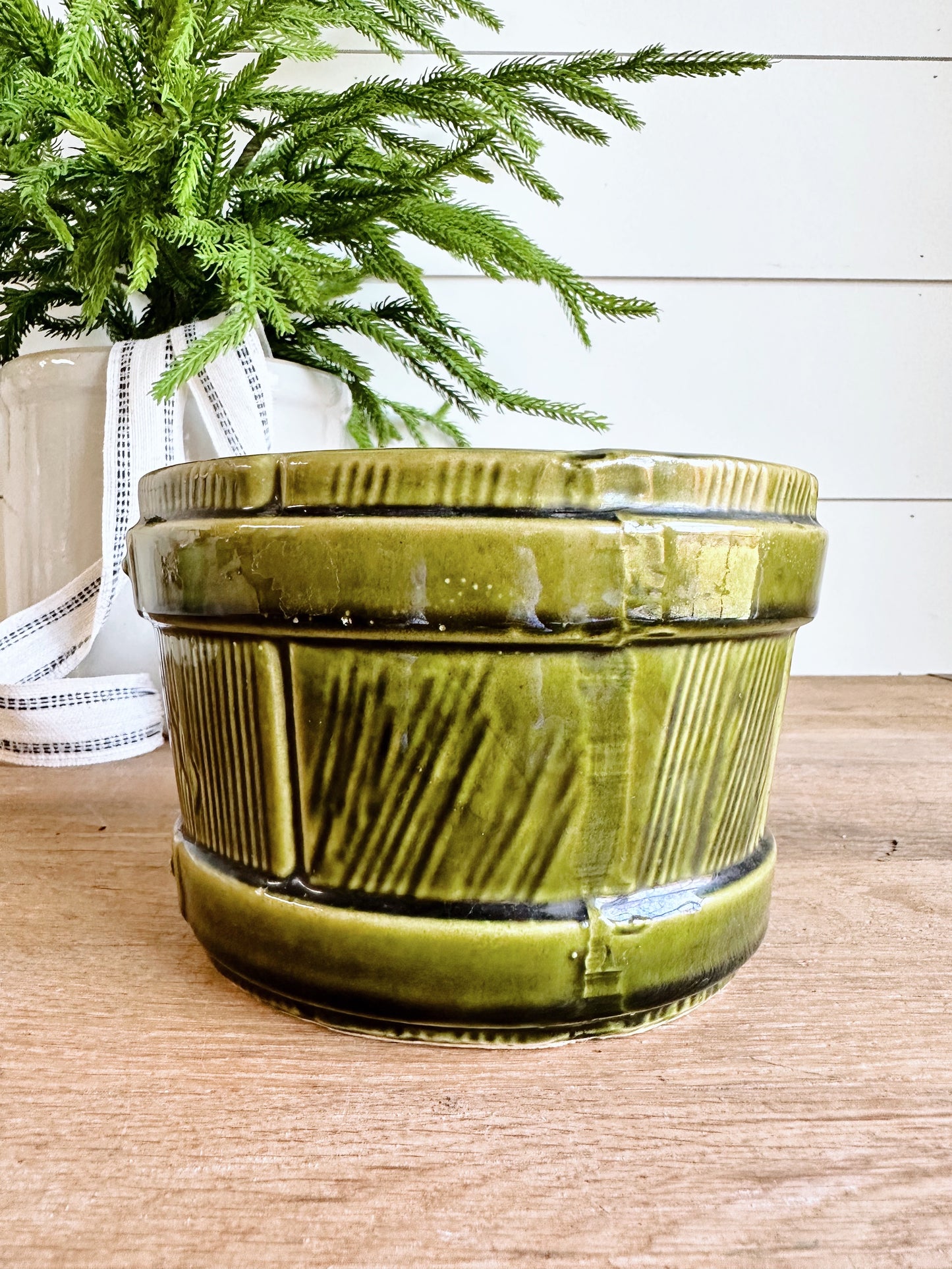 You Choose the Scent - Ceramic Upco Bucket Vintage Vessel Candle