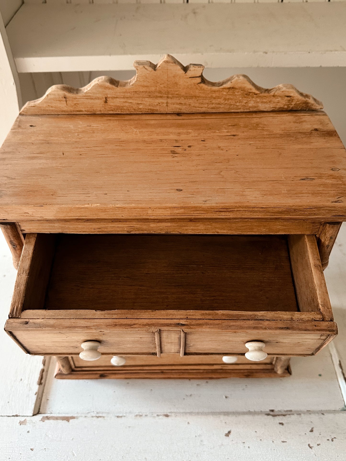 Antique Tabletop Size Pine Dresser