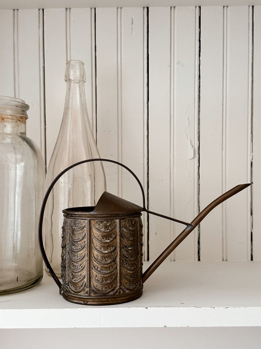 Vintage English Brass Watering Can