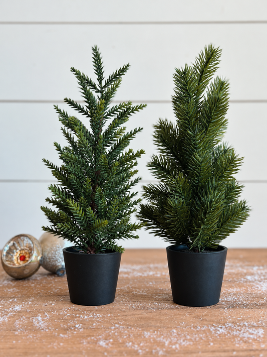 Set of Mini Evergreen Trees