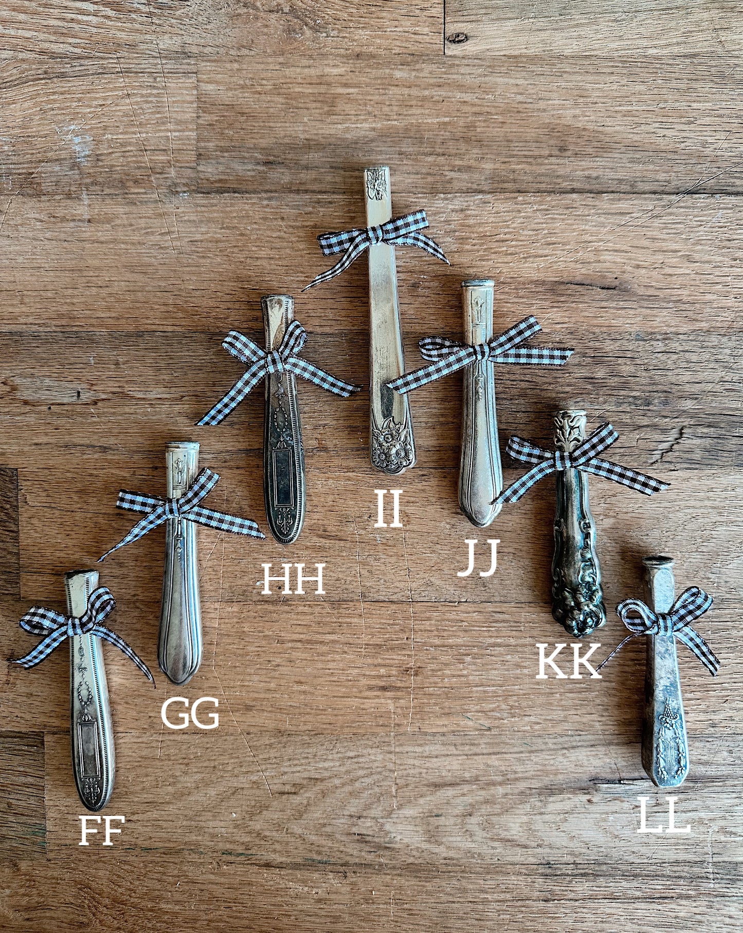 Salvage Silver Plate Bud Vase Magnets