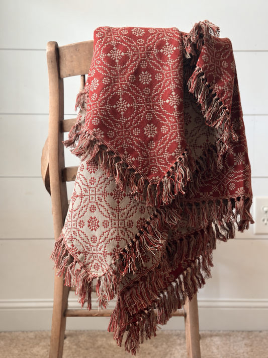 Deep Red Lover’s Knot Throw Blanket