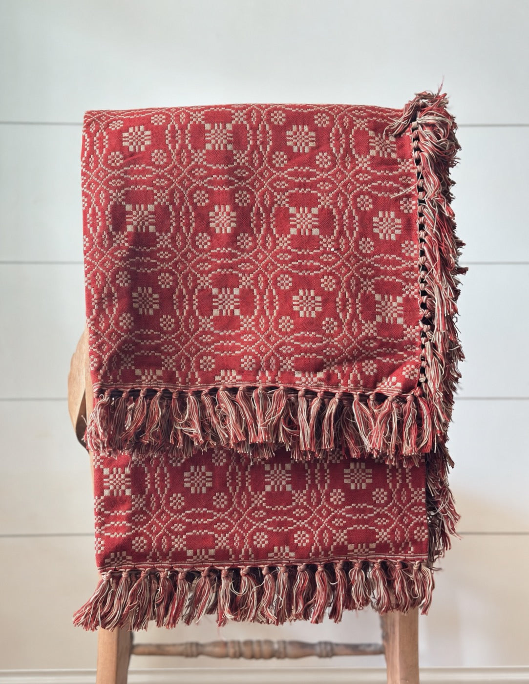 Deep Red Lover’s Knot Throw Blanket