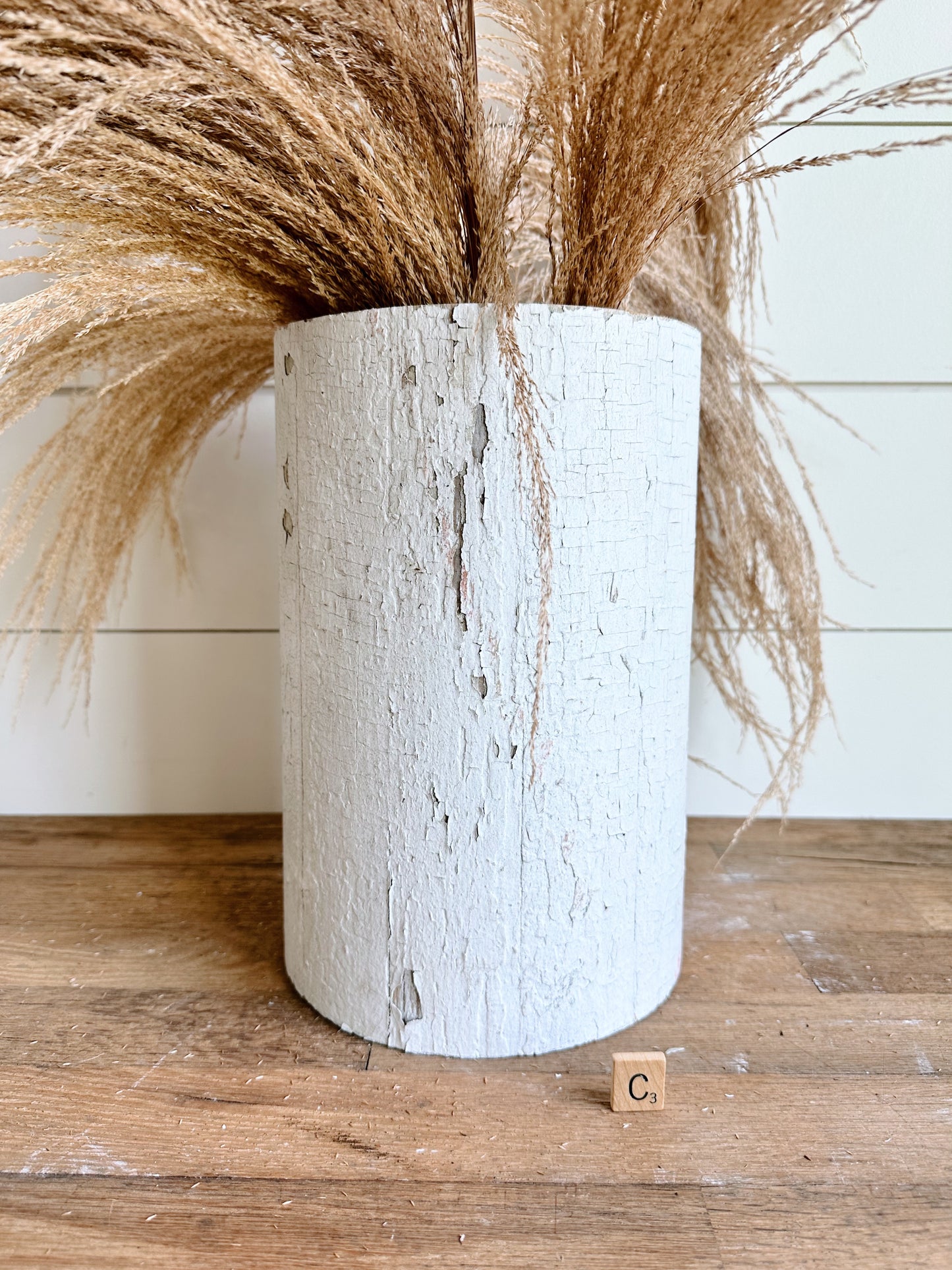 Salvaged Chippy Column Vase