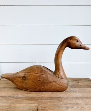 Beautiful Carved Wood Goose