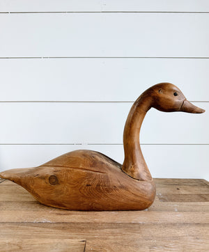 Beautiful Carved Wood Goose