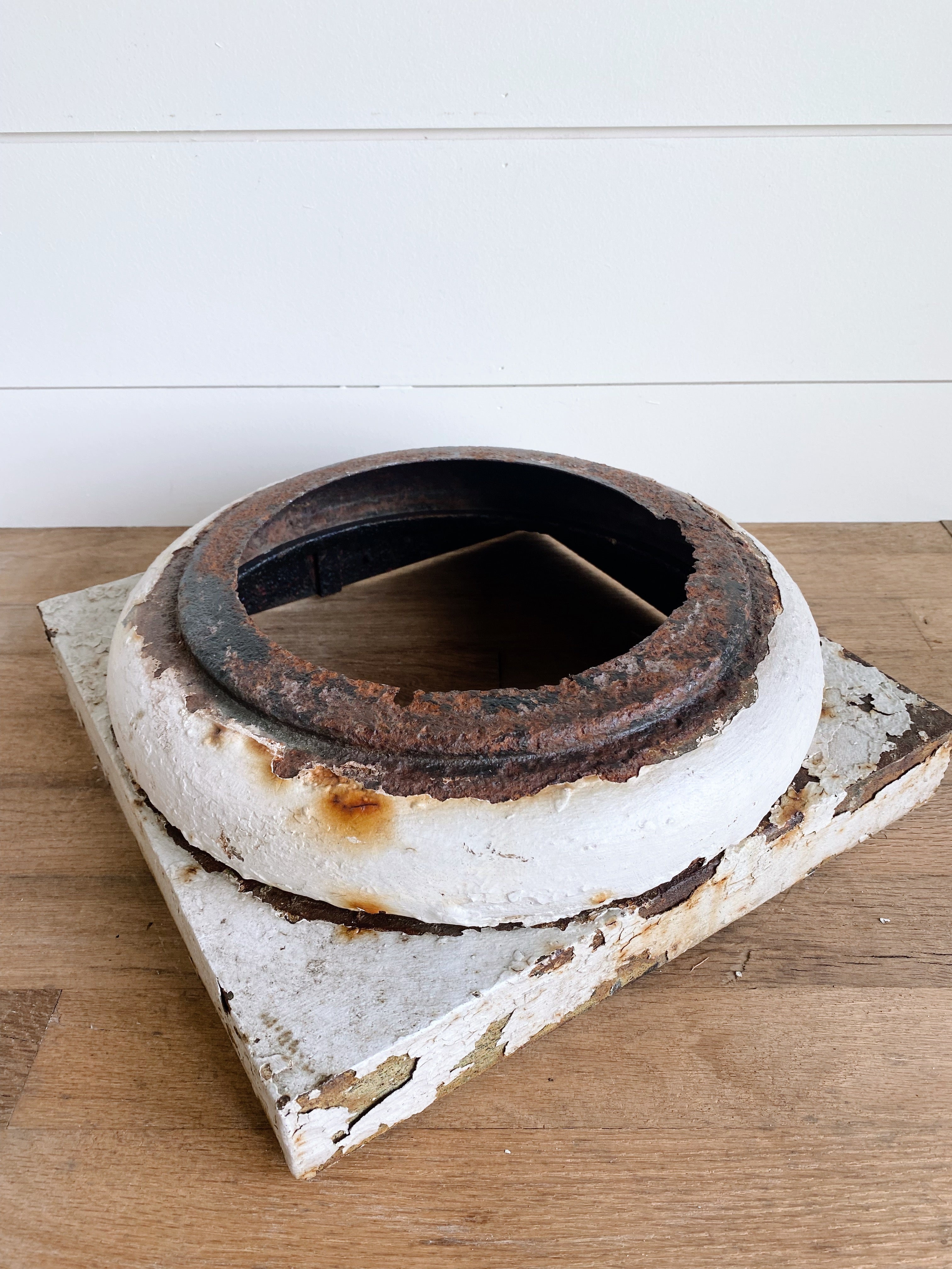 Salvaged Steel Column Base / Riser