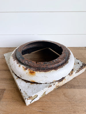 Salvaged Steel Column Base / Riser
