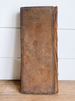 Antique 1853 Suede Bound Country Store Ledger