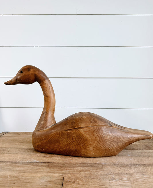 Beautiful Carved Wood Goose