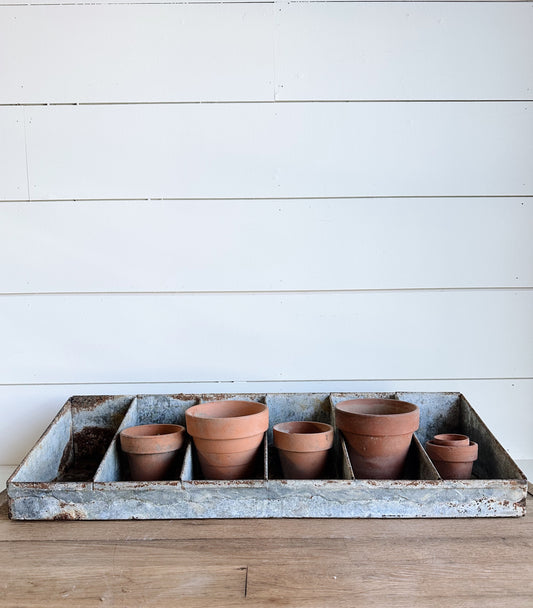 Heavy Vintage Galvanized Feeder (pots not included)