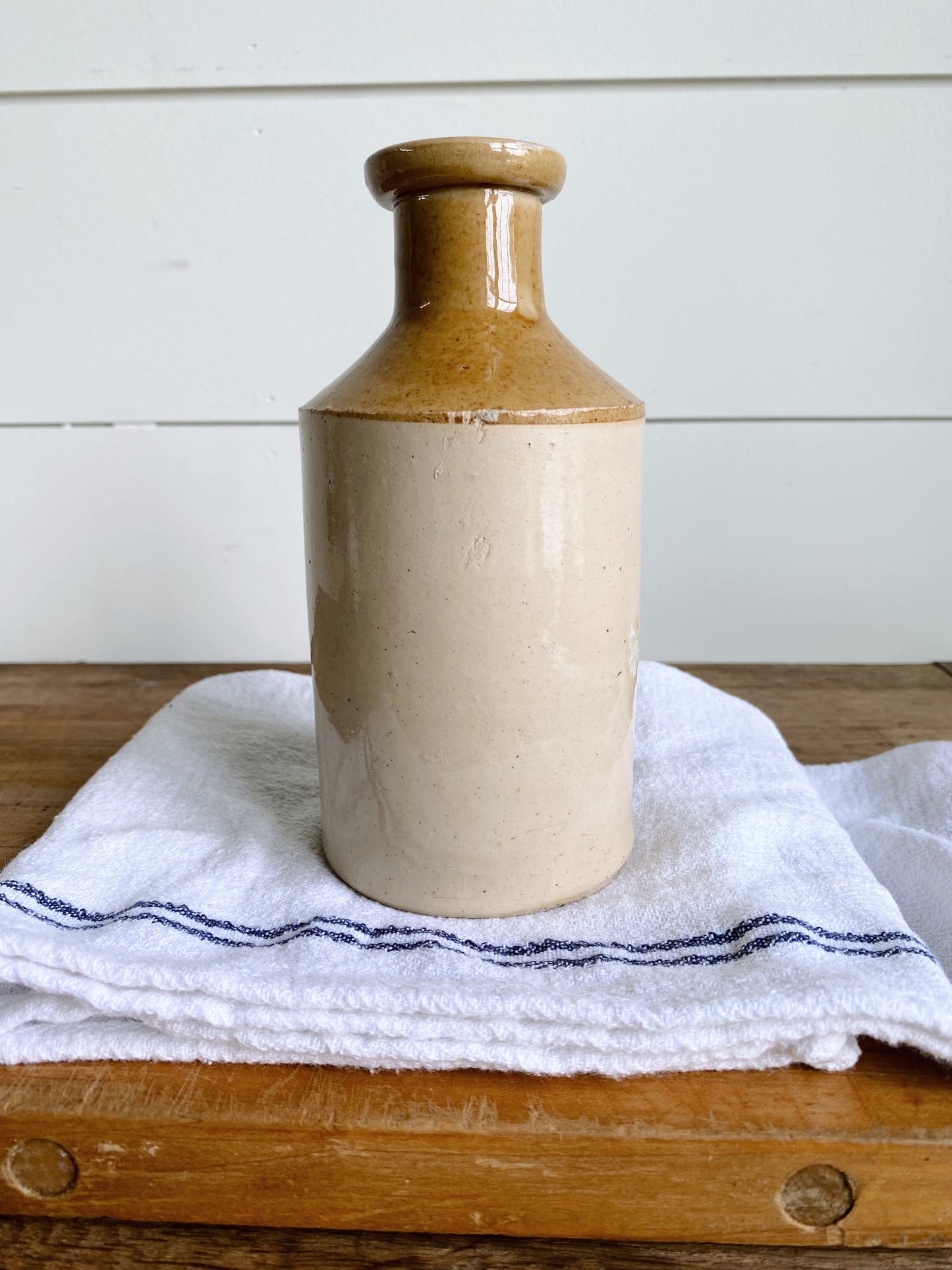 Antique Ink Stoneware Bottle