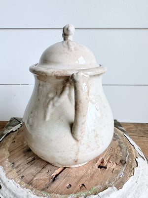 Beautifully Stained Ironstone Sugar Pot