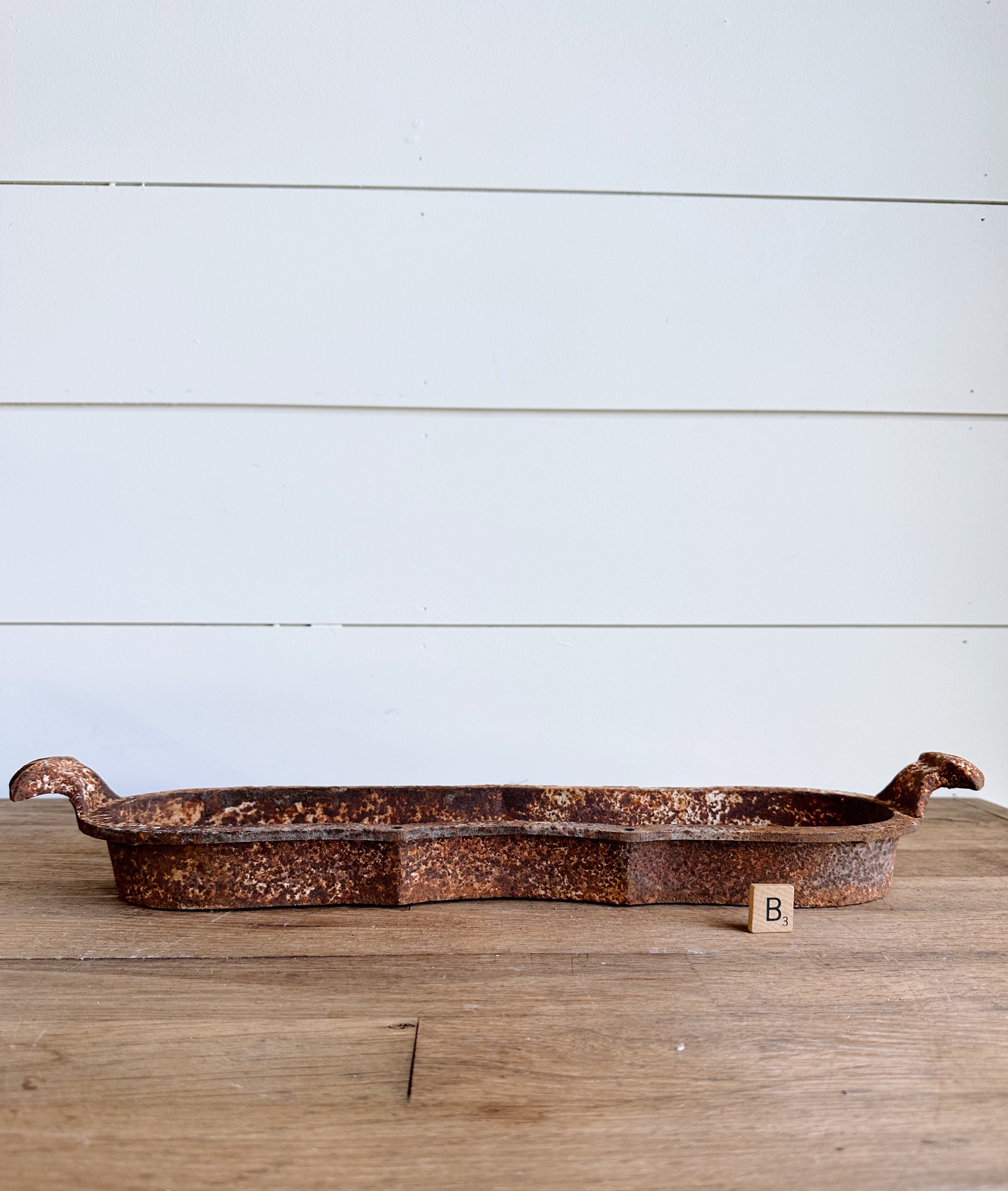 Chippy, Rusty Cast Iron Tray (pots not included)