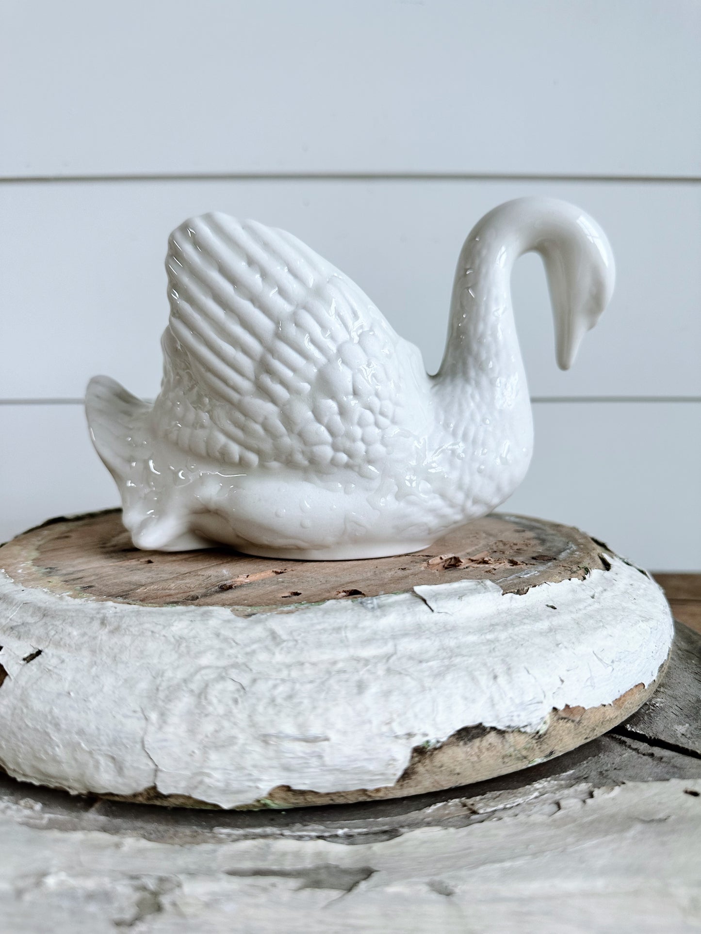 Vintage Swan Planter