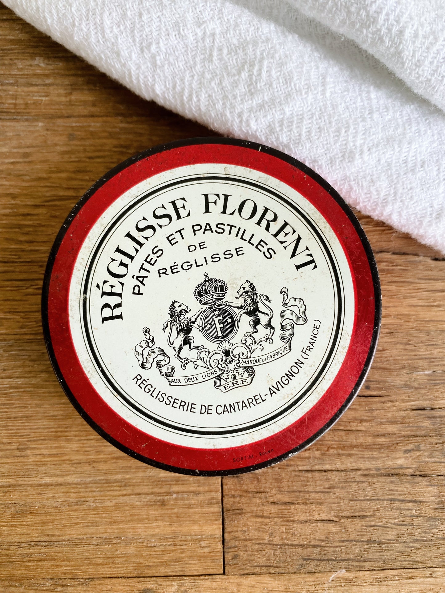 Vintage French Reglisse (licorice) Florent Candy Tin