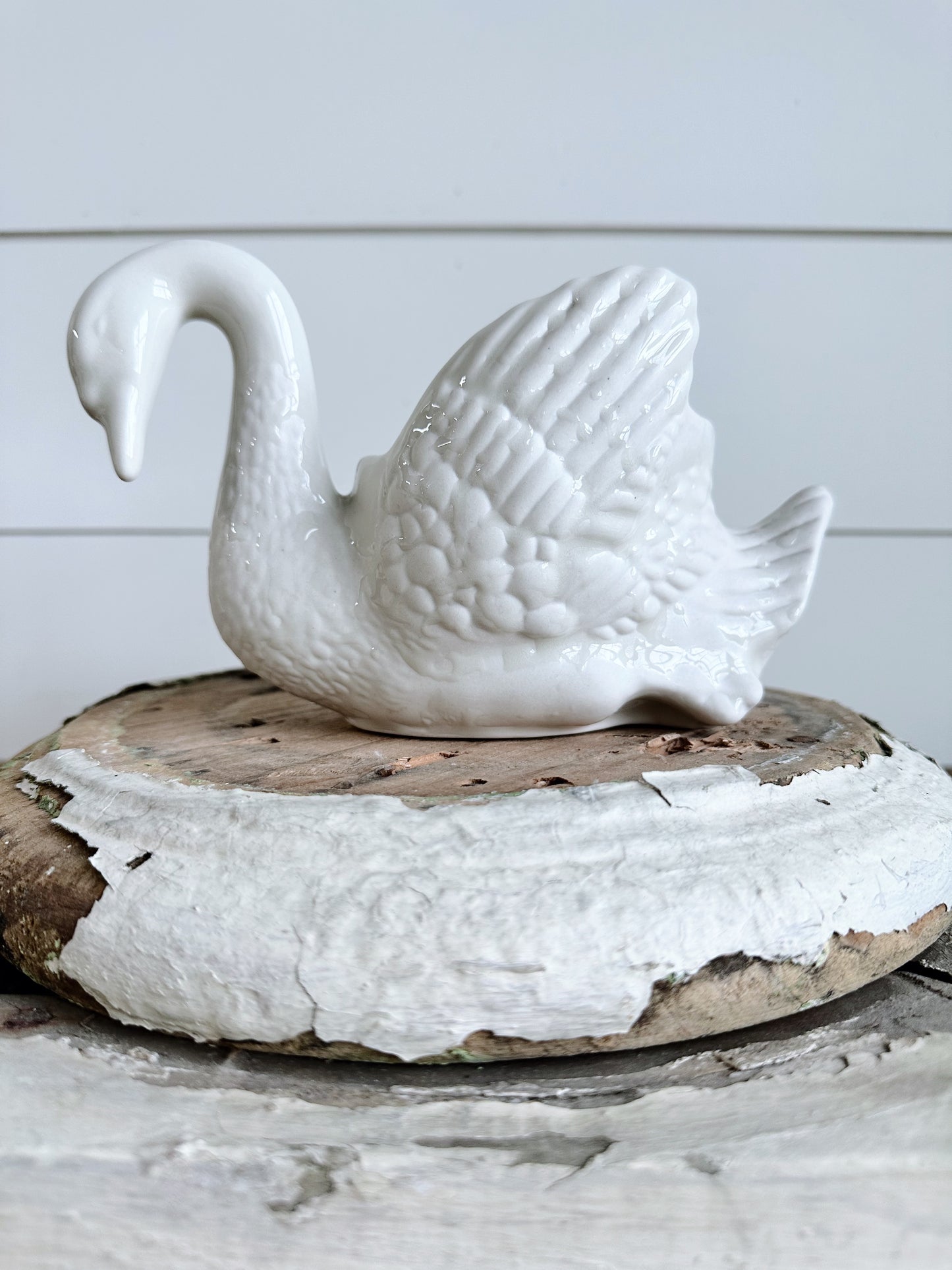 Vintage Swan Planter