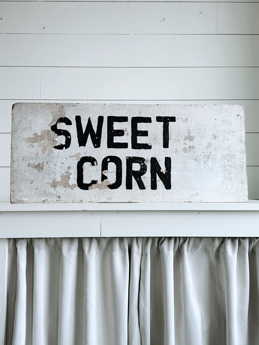 Authentic Vintage Two Sided Sweet Corn Sign