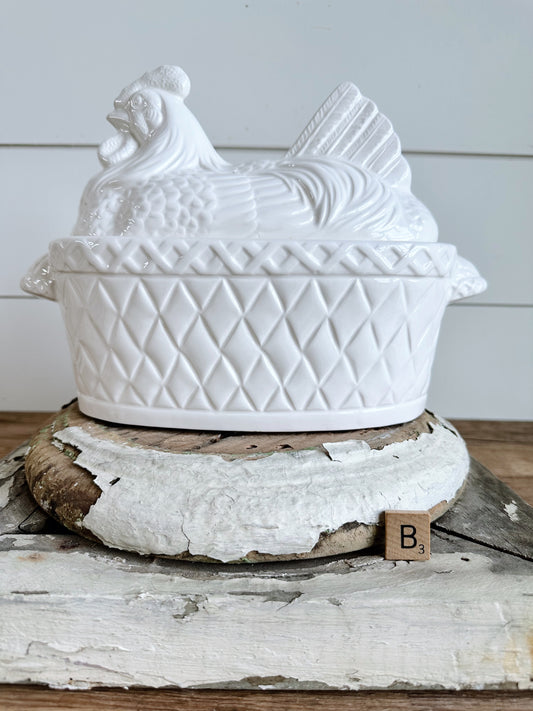 Vintage Rooster on a Nest Tureen (Japan)