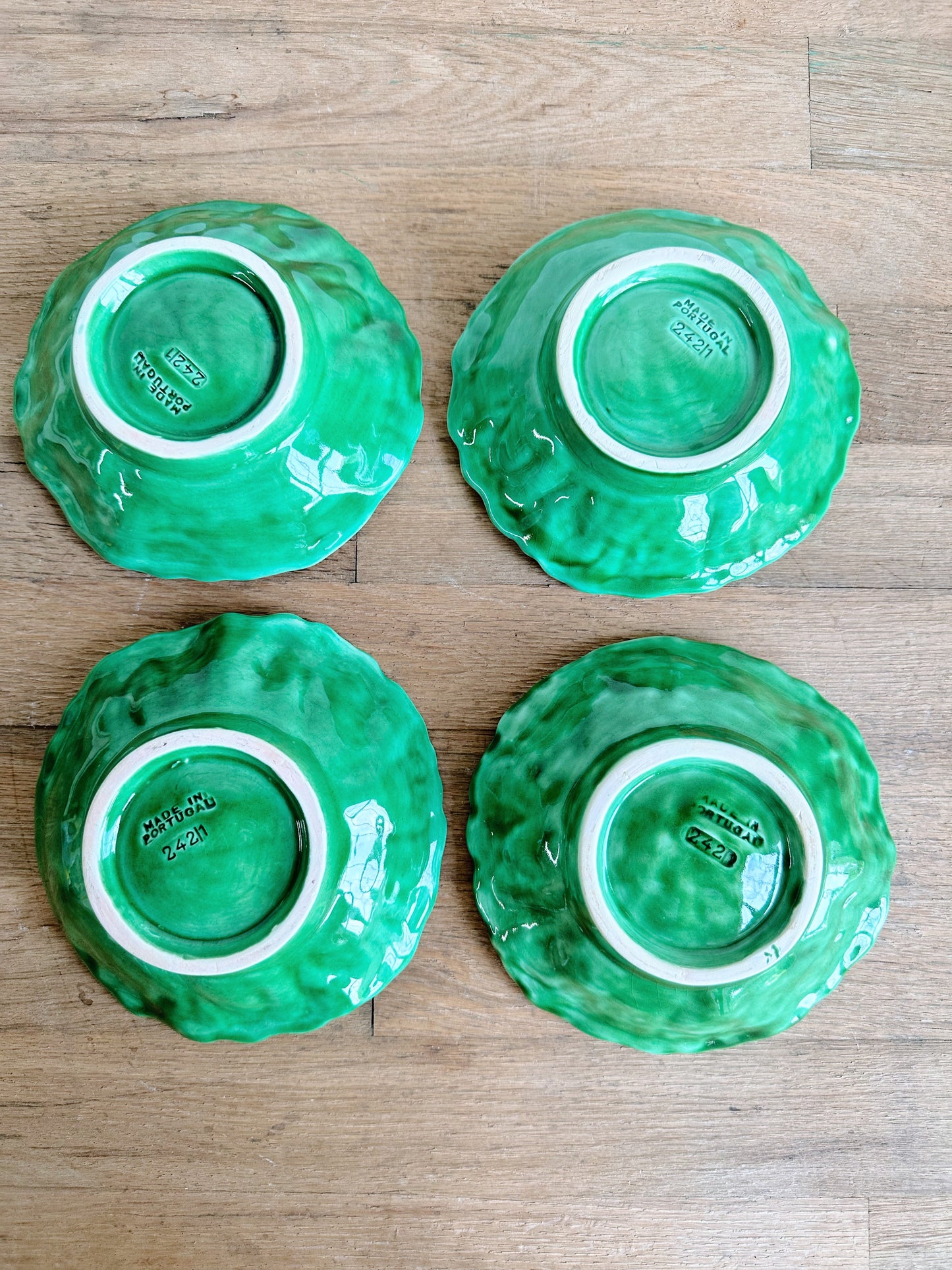 Collection of Four Vintage Cabbage Ware Dishes