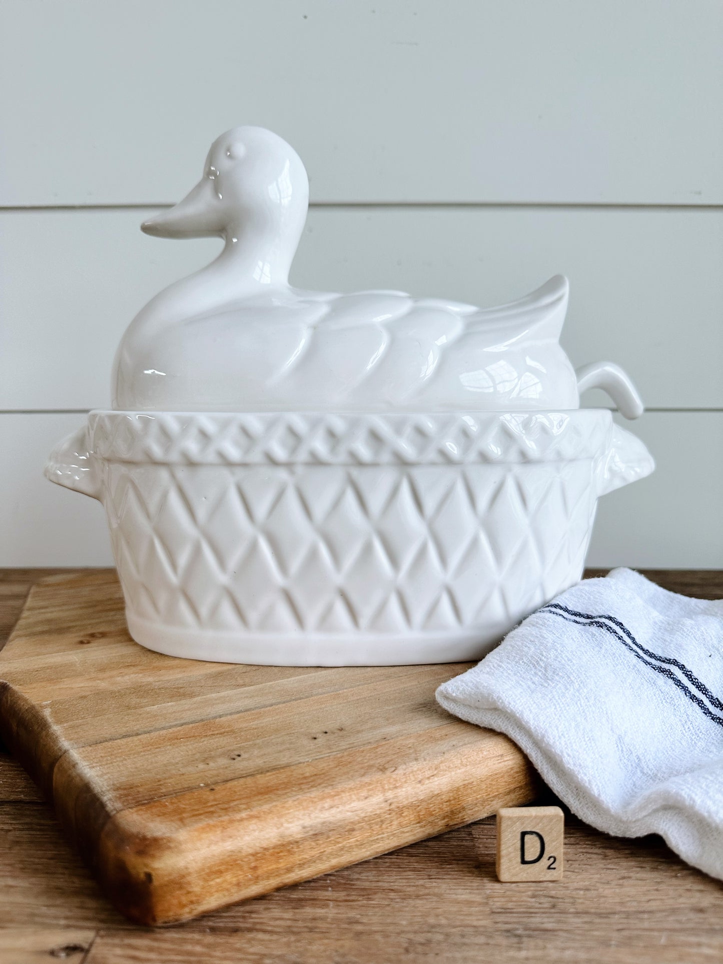 Vintage Duck Tureen with Ladle