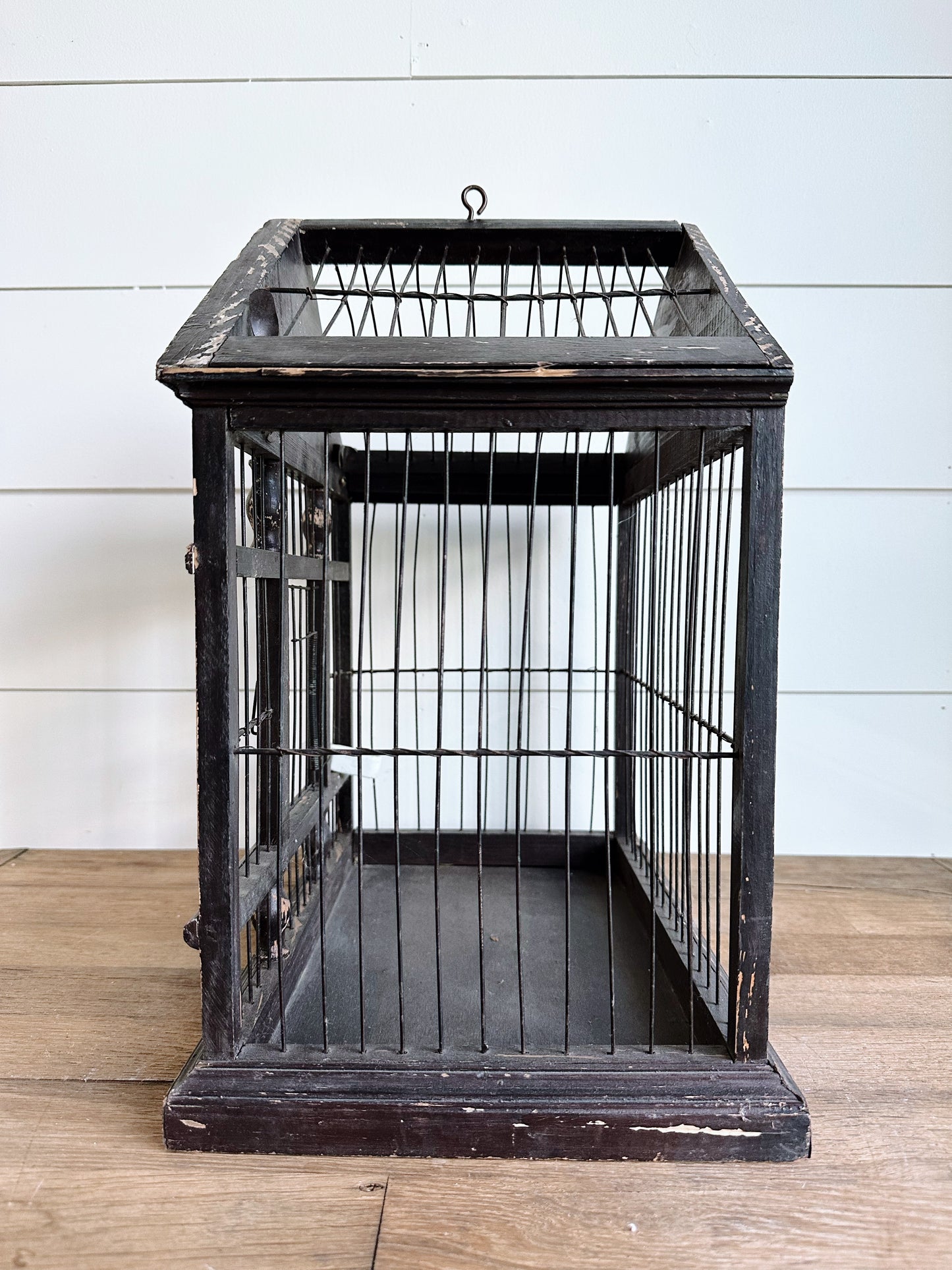 Beautiful Antique Wood Birdcage