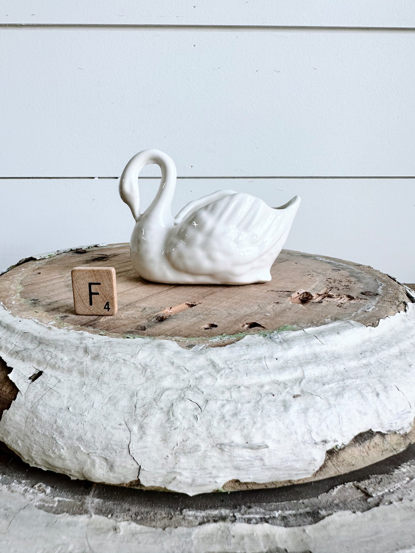 Petite Vintage Swan Planter