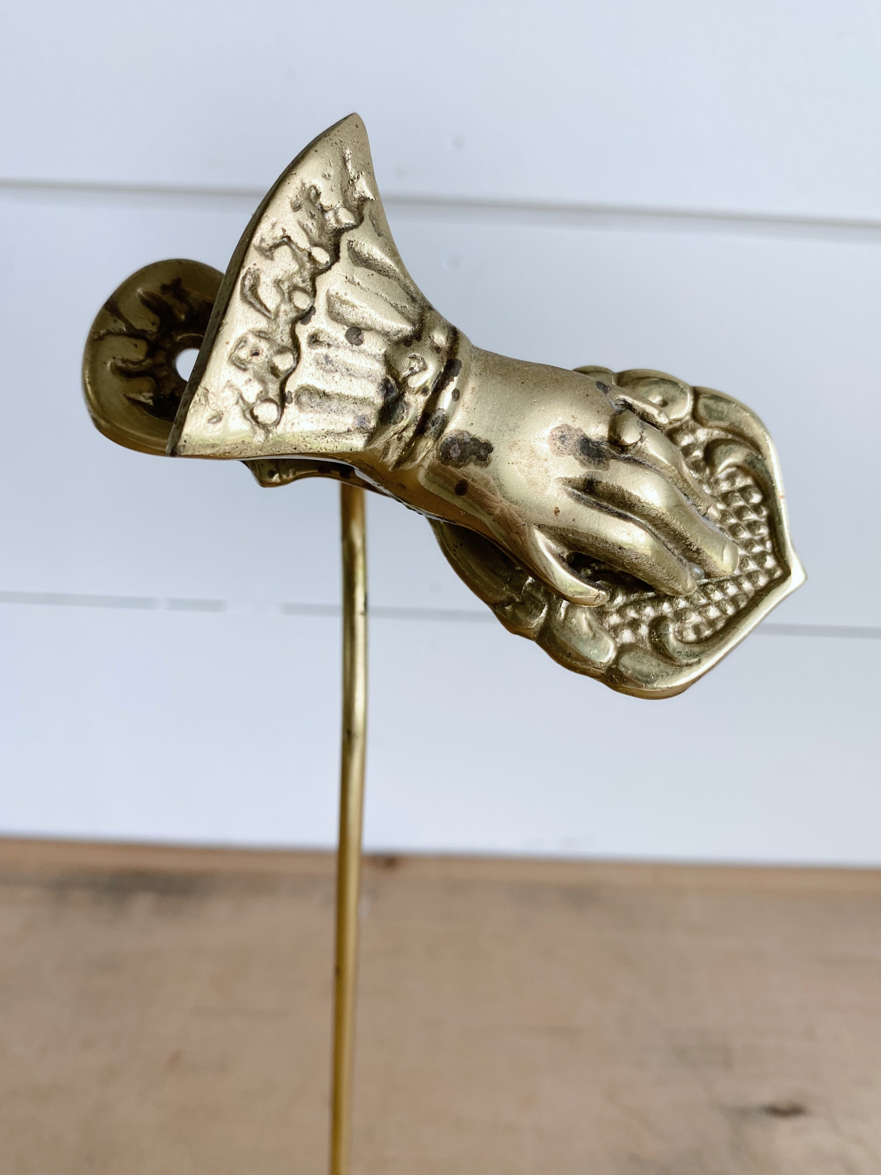 Vintage Brass Glove Holder