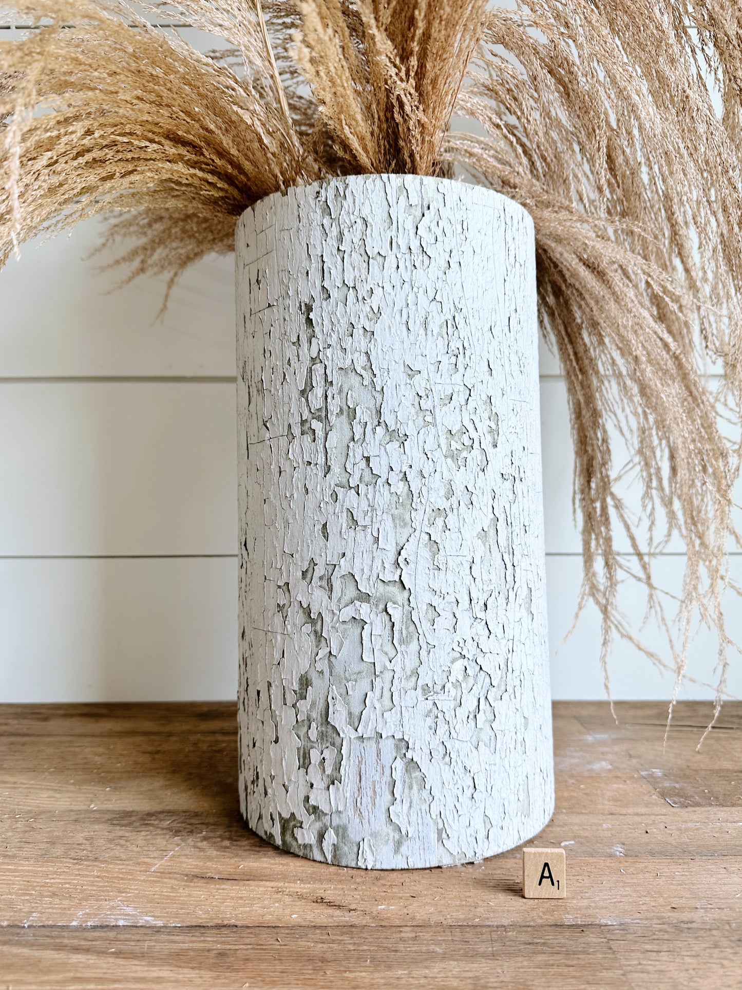 Salvaged Chippy Column Vase